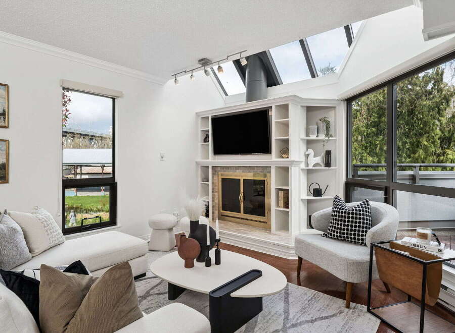 Experience luxury living in this stunning property! This home boasts a modern fireplace, perfect for cozy evenings.