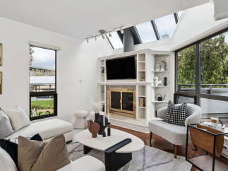 Experience luxury living in this stunning property! This home boasts a modern fireplace, perfect for cozy evenings.