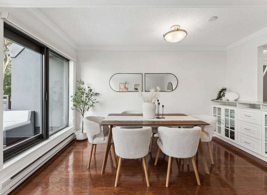 Step into this elegant dining room, perfect for hosting gatherings.