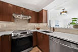 This stunning kitchen boasts modern design and functionality.