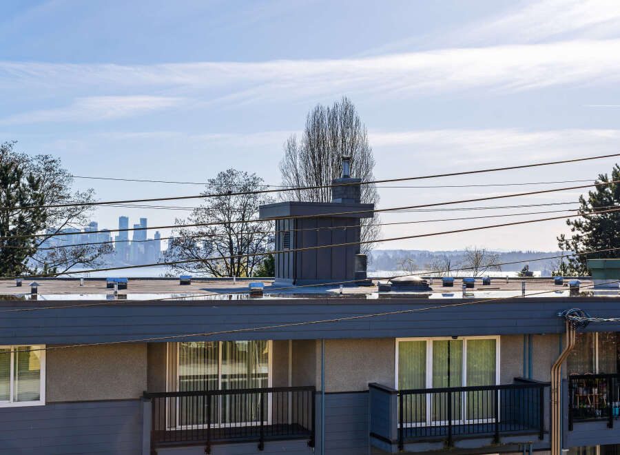 Enjoy stunning city and water views from this modern apartment building.