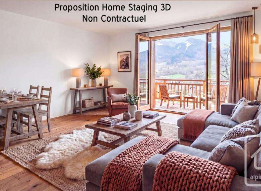 Experience the epitome of mountain living in this stunning property, showcasing a harmonious blend of rustic charm and modern elegance.