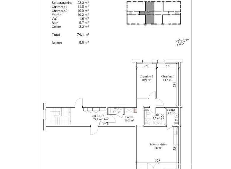 Discover this stunning apartment in 'La Clef des Champs,' featuring a spacious layout perfect for comfortable living.