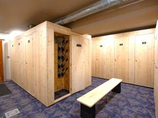 Discover the ultimate in convenience and organization with this ski locker room.