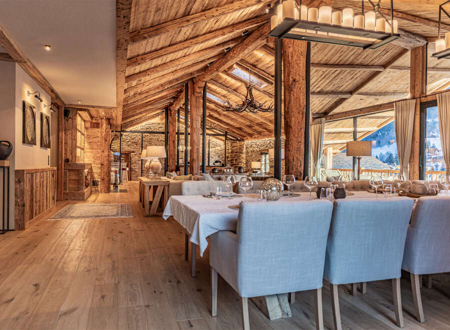 Experience luxury living in this stunning property featuring a rustic, yet elegant interior design.