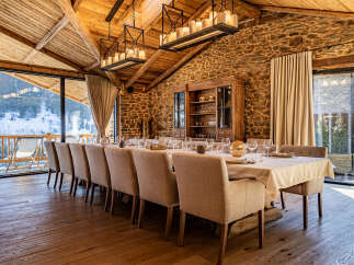 Experience luxury living in this stunning property featuring a grand dining room.