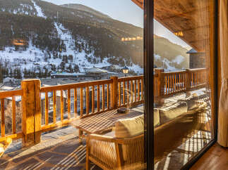 Enjoy breathtaking mountain views from this luxurious property.
