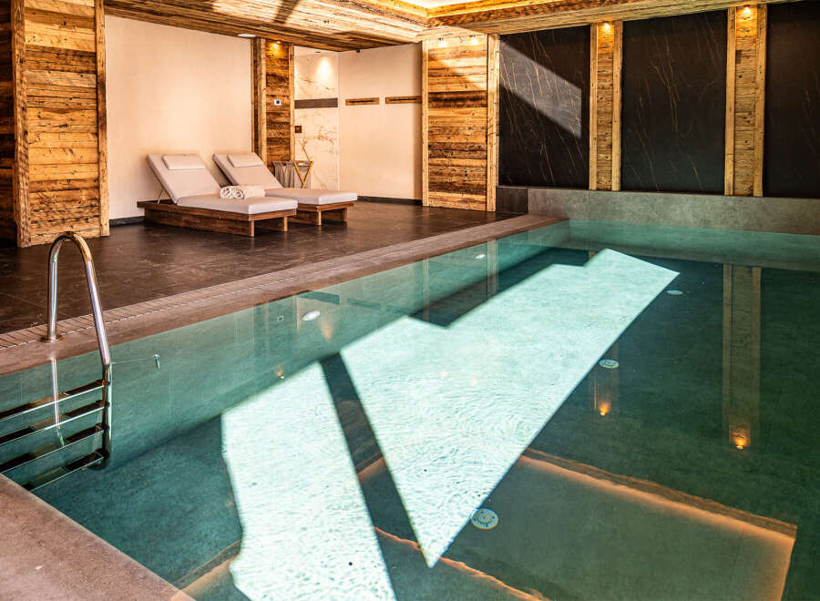 Indulge in luxury at this stunning indoor pool, perfect for relaxation and rejuvenation.