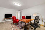 This stunning property boasts a beautifully designed home office, perfect for remote work or creative endeavors.