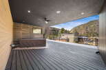 Enjoy breathtaking mountain views from this stunning outdoor deck.