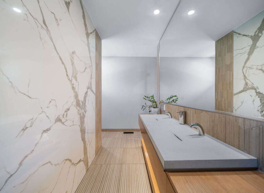 Step into luxury with this stunning bathroom design.