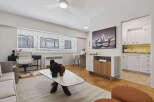 Step into modern living with this stylish apartment, featuring a bright and airy living space.