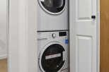 Discover the convenience of in-unit laundry with this stunning property! This home features a modern stacked washer and dryer, making laundry day a breeze.
