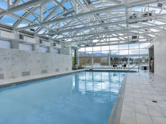 Experience luxury and tranquility in this stunning indoor pool.