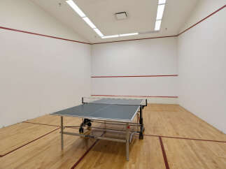 This property boasts a dedicated squash court, perfect for fitness enthusiasts and sports lovers.