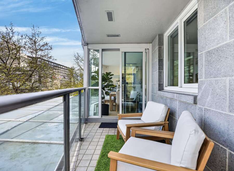 Enjoy the tranquility of this stunning balcony, perfect for relaxation and outdoor living.