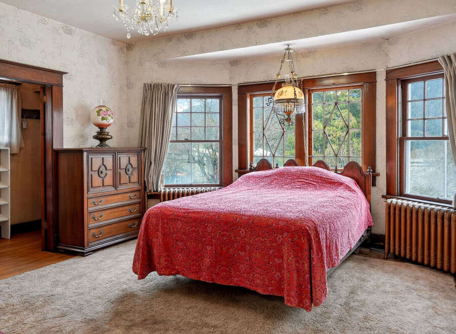 Step into a charming bedroom with timeless elegance.
