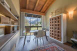 This stunning home office offers breathtaking mountain views, creating an inspiring workspace.