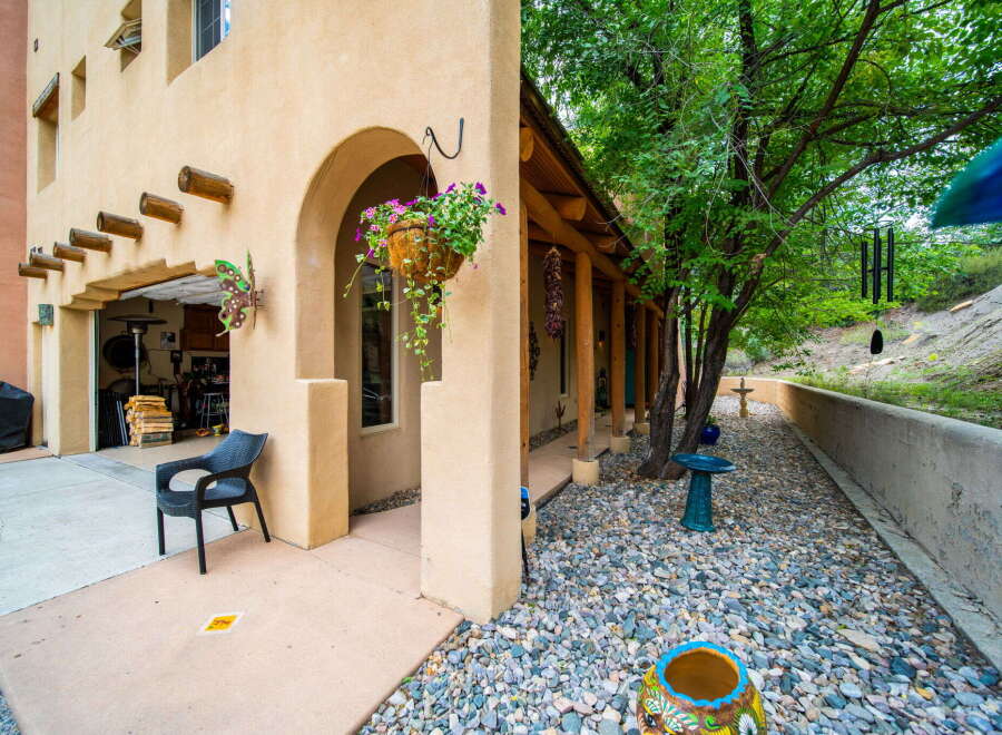 Discover the charm of this stunning property, showcasing a beautifully designed exterior with unique architectural details.