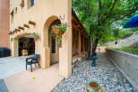 Discover the charm of this stunning property, showcasing a beautifully designed exterior with unique architectural details.
