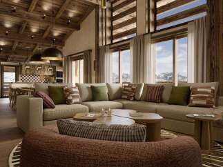 Experience luxury living in this stunning chalet with breathtaking mountain views.