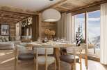 Experience the epitome of rustic elegance in this stunning dining room.