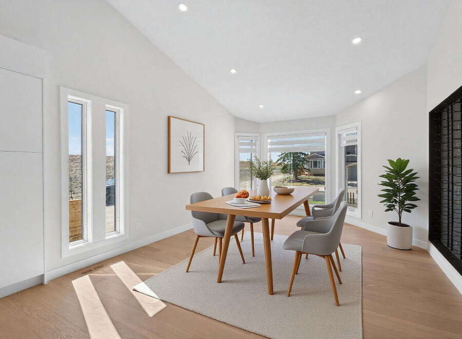 Step into modern elegance with this stunning dining room.