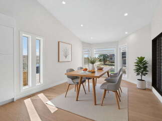 Step into modern elegance with this stunning dining room.