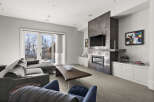 This stunning living room features a modern fireplace, perfect for cozy evenings.
