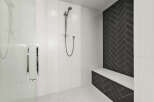 Step into luxury with this modern bathroom design.