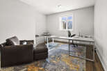 This modern office space offers a sleek and functional design, perfect for productivity.
