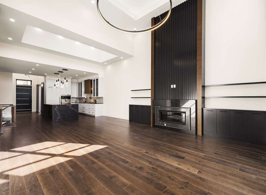 This stunning modern home features a spacious open-concept design, perfect for entertaining.