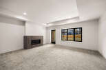 This stunning property boasts a modern fireplace, perfect for cozy evenings.