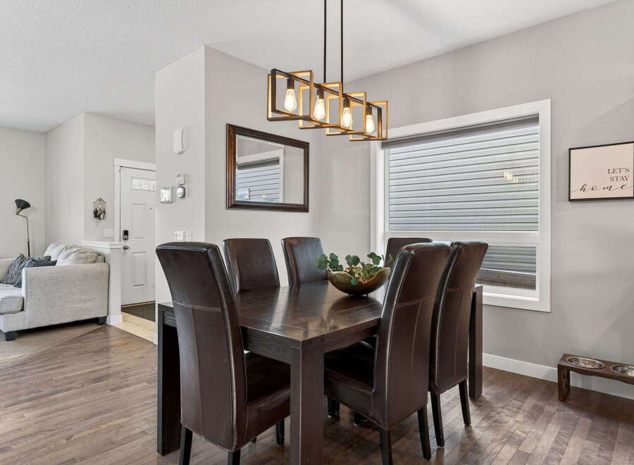 Step into this inviting dining room, perfect for hosting gatherings.
