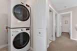 Discover the convenience of in-unit laundry with this stunning property! This home features a modern stacked washer and dryer, perfect for effortless chores.