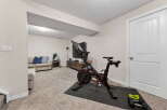 This home gym offers a dedicated space for fitness enthusiasts.
