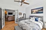 Step into this beautifully designed bedroom, featuring a serene ambiance and modern touches.