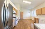 This stunning kitchen boasts a modern design with ample natural light.