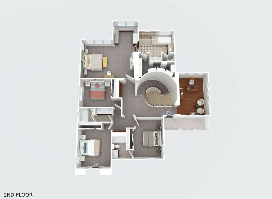 Explore this stunning second-floor layout, showcasing a thoughtfully designed floor plan.