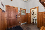 Step into rustic elegance with this inviting entryway.