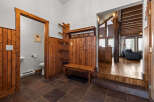 Step into rustic charm with this inviting entryway.