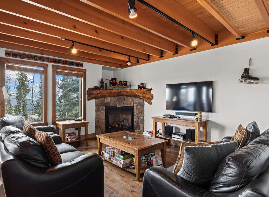 Step into rustic elegance with this stunning living room.