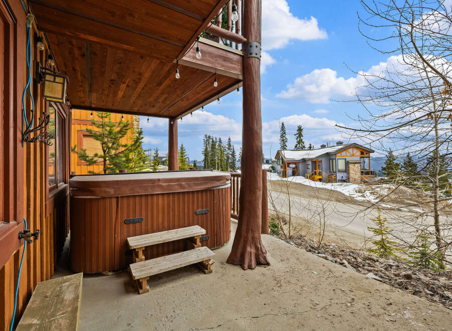 Enjoy the ultimate relaxation experience with this stunning property featuring a luxurious hot tub.