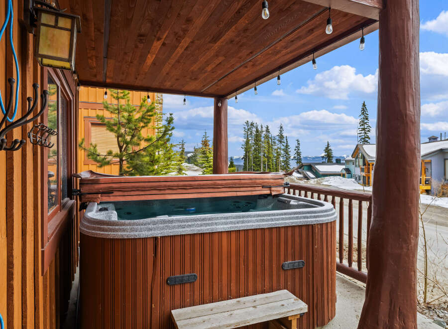 Enjoy the ultimate relaxation experience in this stunning property featuring a luxurious hot tub.