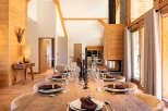 Experience luxury living in this stunning property featuring a spacious dining area.