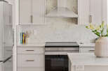 This stunning kitchen boasts modern design and high-end finishes.
