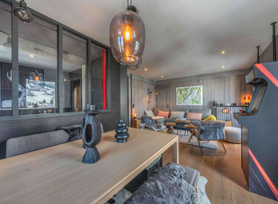 Experience luxury living in this stunning property, featuring a modern interior design with a touch of rustic charm.