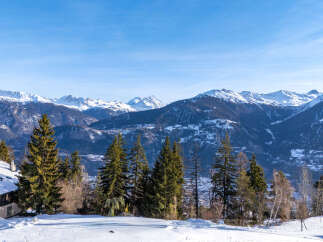 Experience the ultimate in alpine living with this stunning property, offering breathtaking views of snow-capped mountains.