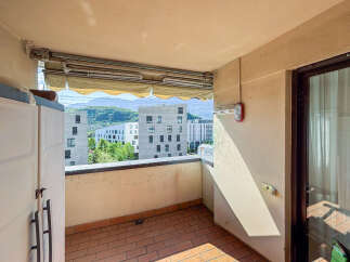 Enjoy stunning views from this charming balcony.