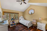 This charming bedroom features a cozy single bed, perfect for a child or guest.